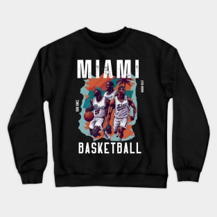 Miami heat basketball  vector graphic design Crewneck Sweatshirt